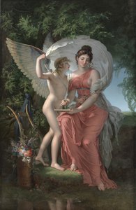 Erato, Muze van de Lyrische Poëzie door Charles Meynier
