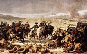 Napoleon op het slagveld van Eylau, 9 februari 1807