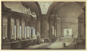 Architectonische Fantasie: Tempel van Athena Interieur