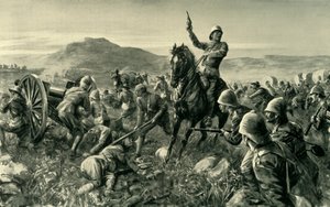 Lord Methuen verzamelt zijn gebroken troepen bij Tweebosch, 1902 door Charles Mills Sheldon