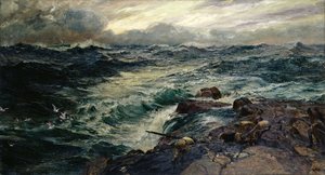 Roofvogels door Charles Napier Hemy
