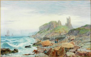 Ruin van een Northumbrische Burcht, 1864