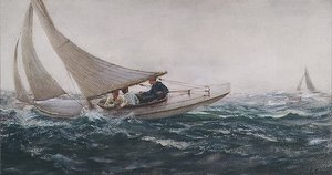 Vrij Zeilen door Charles Napier Hemy