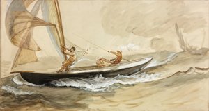 Studie van een racejacht