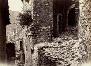 Een Straat in Sainte-Agnès nabij Roquebrune
