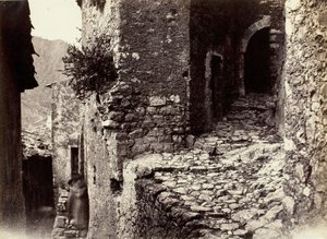 Een Straat in Sainte-Agnès nabij Roquebrune