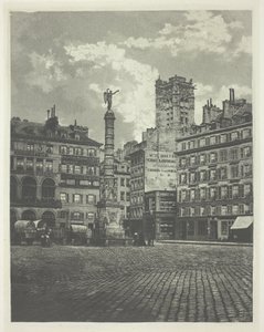 Parijs, Place de Châtelet door Charles Nègre