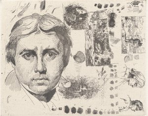 Portret van Ingres, 1844, gedrukt 1982 door Charles Nègre