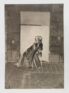 Portret van een onbekende zittende vrouw door Charles Nègre