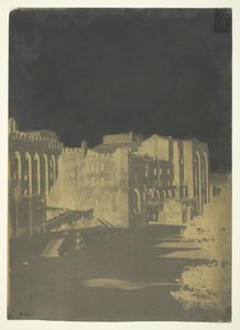 Het Paleis van de Paus, Avignon, ca. 1851 door Charles Nègre