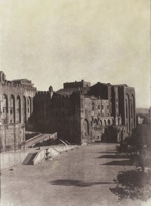 Het paleis van de paus, Avignon, ca. 1851, gedrukt 1970 door Charles Nègre