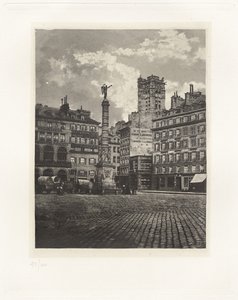 Planche V – Place du Châtelet door Charles Nègre, André Jammes