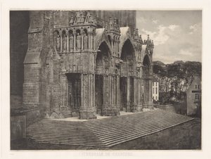 Planche XII – Cathédrale de Chartres, Portique du Midi door Charles Nègre, André Jammes