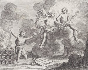 Apollo, Mercurius en de herderinnen, Fabel X in La Motte, Fables Nouvelles, 1719