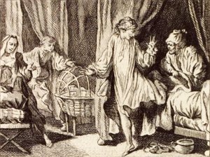 De Berceau door Charles Nicolas Cochin