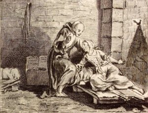 Le Diable en enfer door Charles Nicolas Cochin