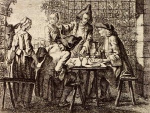 De handelaren door Charles Nicolas Cochin
