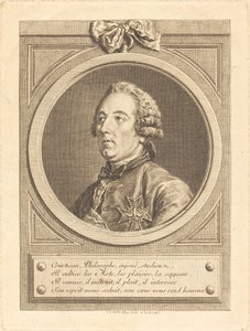 Louis Cesar de La Baume-le-Blanc door Charles Nicolas Cochin II