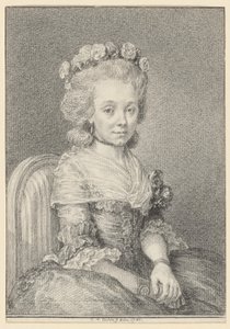 Juffrouw Grogniard, Dame de Saint-Just door Charles Nicolas Cochin II