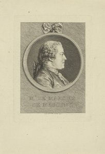 Abel-François Poisson de Vandières, markies van Marigny 1727-1781, 1757 door Charles Nicolas Cochin the younger