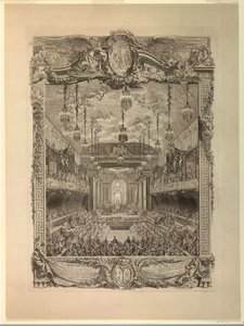 Decoratie van de Zaal van het Spektakel door Charles Nicolas Cochin the younger