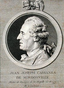 Jean Joseph Cassanea de Mondonville (1711-72) gegraveerd door Augustin de Saint-Aubin (1736-1807) 1768