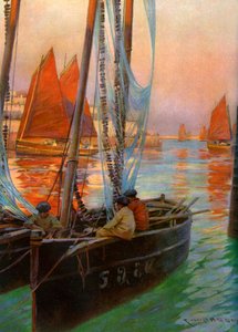 Vissersboten van Brest door Charles Padday