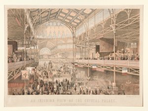 Een interieur van het Crystal Palace door Charles Parsons