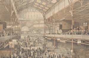 Een interieurzicht van het New York Crystal Palace