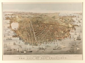 De stad San Francisco - Vogel door Charles Parsons
