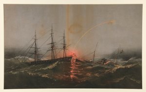 De Amerikaanse fregat Sabine redt een bataljon Amerikaanse mariniers van het transportschip Governor door Charles Parsons