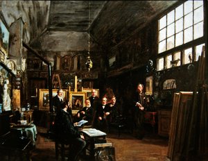 Vergadering van de raad van de Artesische Vereniging van de Vrienden van de Kunsten, na 1874 door Charles Paul Etienne Desavary
