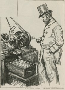 Een randwalsmachine bij de Koninklijke Munt door Charles Paul Renouard