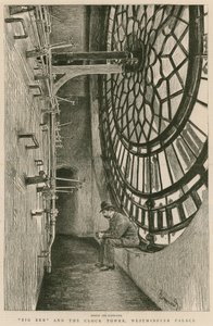 Achter de klokwijzerplaat, Big Ben en de Klokkentoren, Westminster Palace
