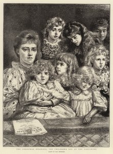 De kerstvakantie, de kinderkist bij de pantomime door Charles Paul Renouard