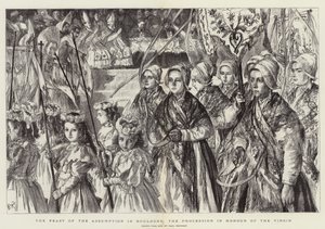 Het Feest van de Tenhemelopneming in Boulogne, de Processie ter Ere van de Maagd
