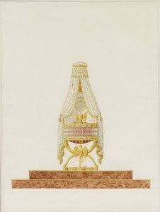 Ontwerp van de wieg voor Zijne Majesteit de Koning van Rome, 1811 door Charles Percier