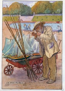 De bootkoopman in de Tuilerieëntuin in 1909