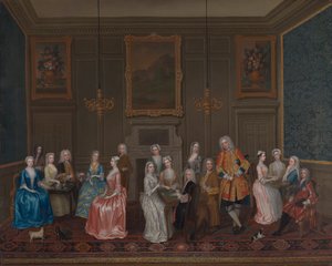 Theekransje in het huis van Lord Harrington, St. James