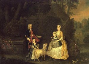 Sir William Strickland en zijn familie door Charles Phillips