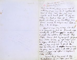 2e pagina van een brief aan Baudelaire