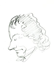 Zelfportret, ca. 1843 door Charles Pierre Baudelaire