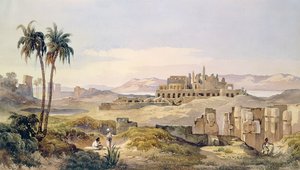 Uitzicht op de Ruïnes van Karnak in Egypte