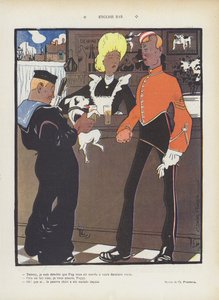 Engelse bar. Illustratie voor Le Rire