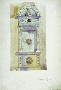 Certosa di Pavia, gedenkteken, 1891 door Charles Rennie Mackintosh
