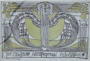 Conversatieprogramma voor de Glasgow Architectural Association, 1894 door Charles Rennie Mackintosh