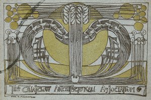 Conversatieprogramma, van de Glasgow Architectural Association door Charles Rennie Mackintosh