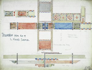 Decoratie van het dak van S. Miniato, Florence, 1891