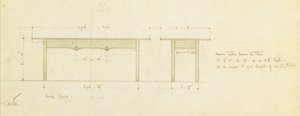 Ontwerp voor een Eettafel en Kleine Tafel door Charles Rennie Mackintosh