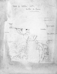 Details van ingangspoort, Certosa di Pavia, 1891 door Charles Rennie Mackintosh
